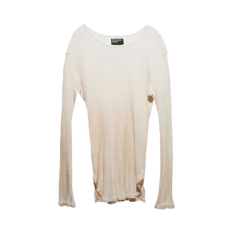 Enfants Riches Deprimes Fitted Logo Long Sleeve Stained White