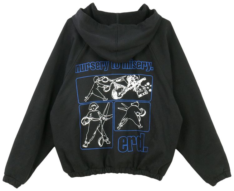 Enfants Riches Deprimes Nursery To Misery Zip Hoodie BlackMulticolor