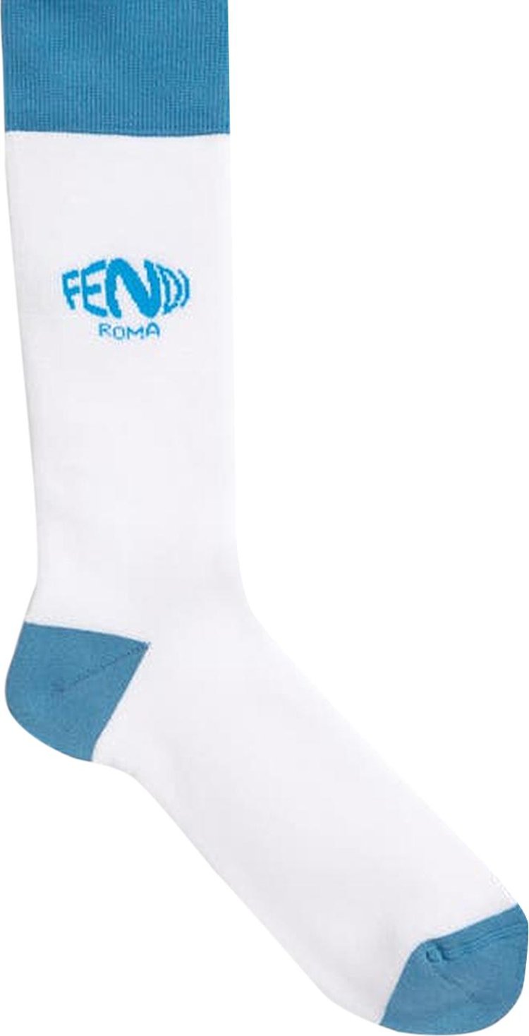 Fendi x Sarah Coleman Fisheye Logo Socks BlueWhite