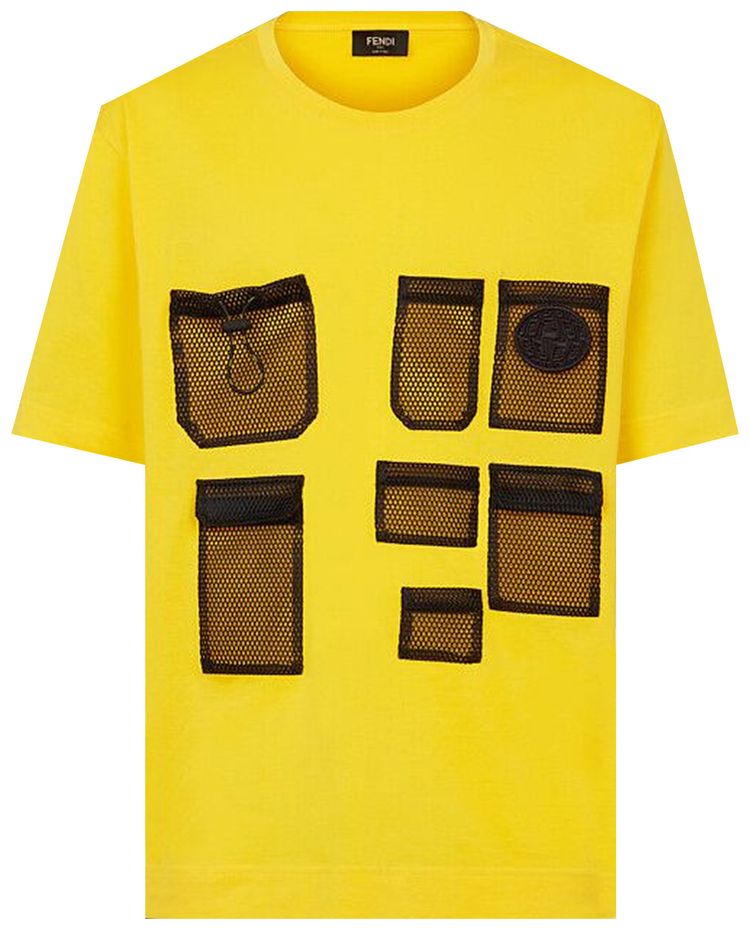 Fendi Commercial Over T Shirt With Mesh Pockets Yellow