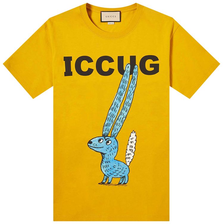 Gucci T Shirt With Iccug Animal Print By Freya Hartas ZestMulticolor