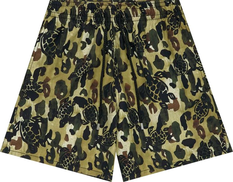 Palm Angels x Vilebrequin Camo Swimshorts GreenBrown