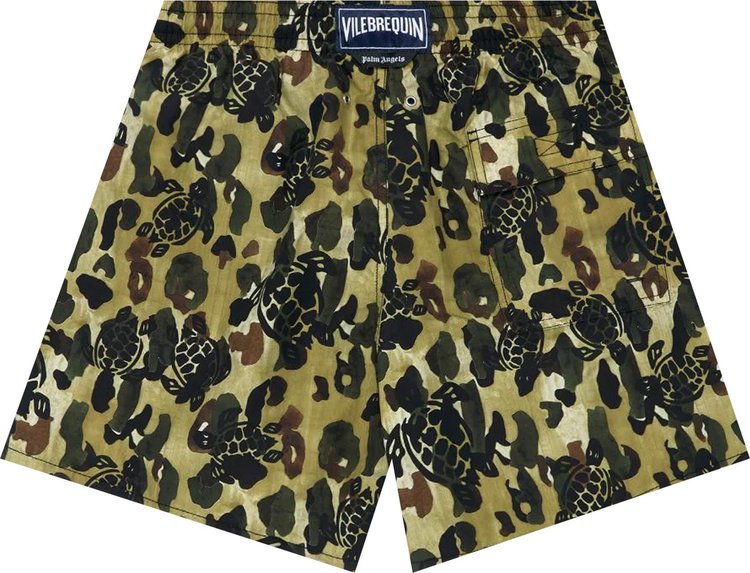 Palm Angels x Vilebrequin Camo Swimshorts GreenBrown