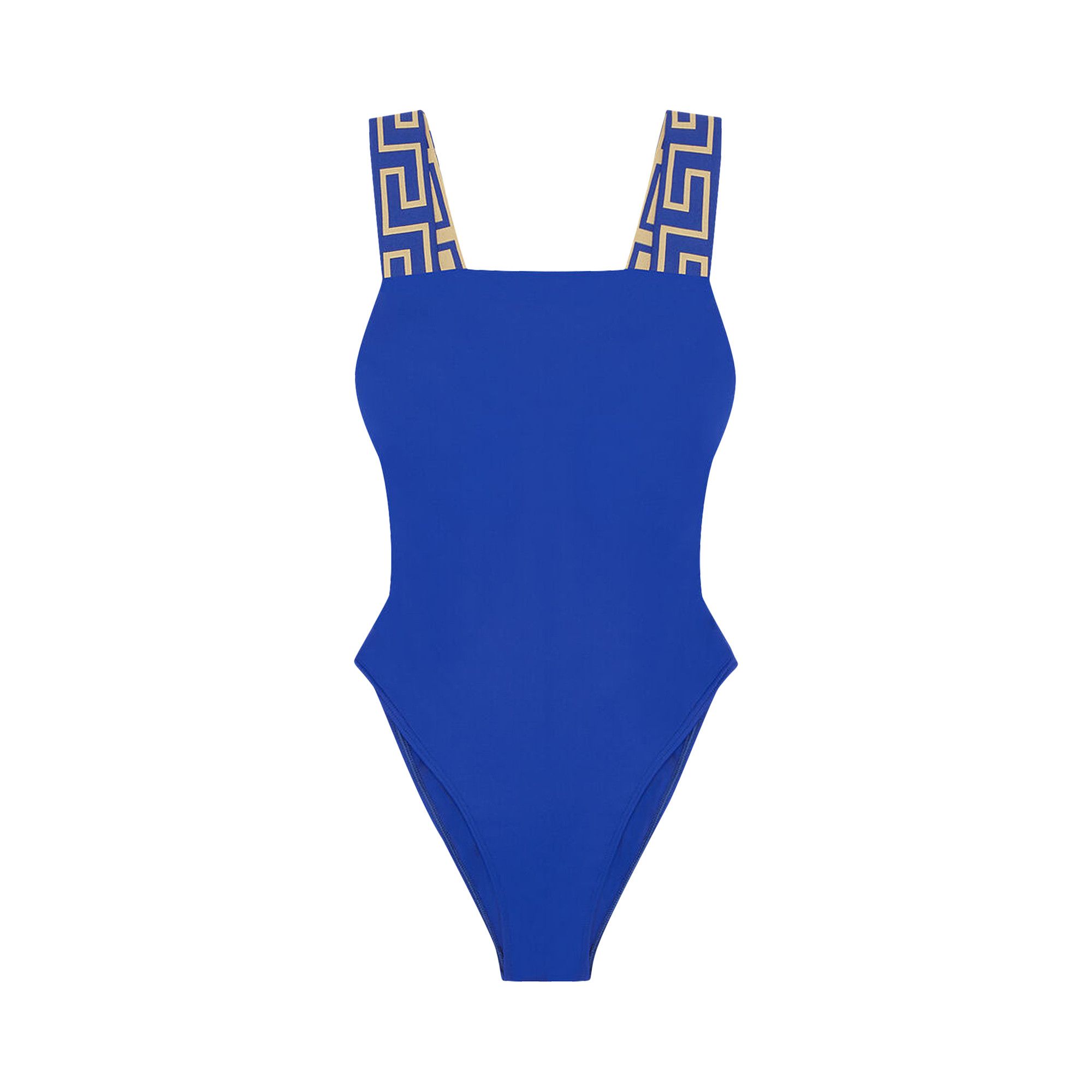 VERSACE｜ (Greca Border One-Piece Swimsuit (ABD01098 1A1 Greca Border One-Piece Swimsuit Pink,Purple | VERSACE US