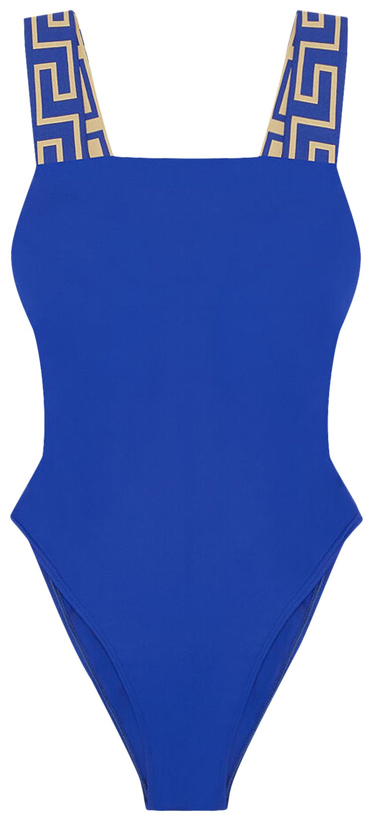 Versace Greca Border One Piece Swimsuit Lapis