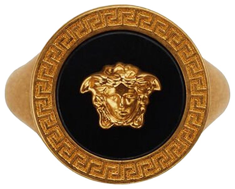 Versace Resin Medusa Ring Gold