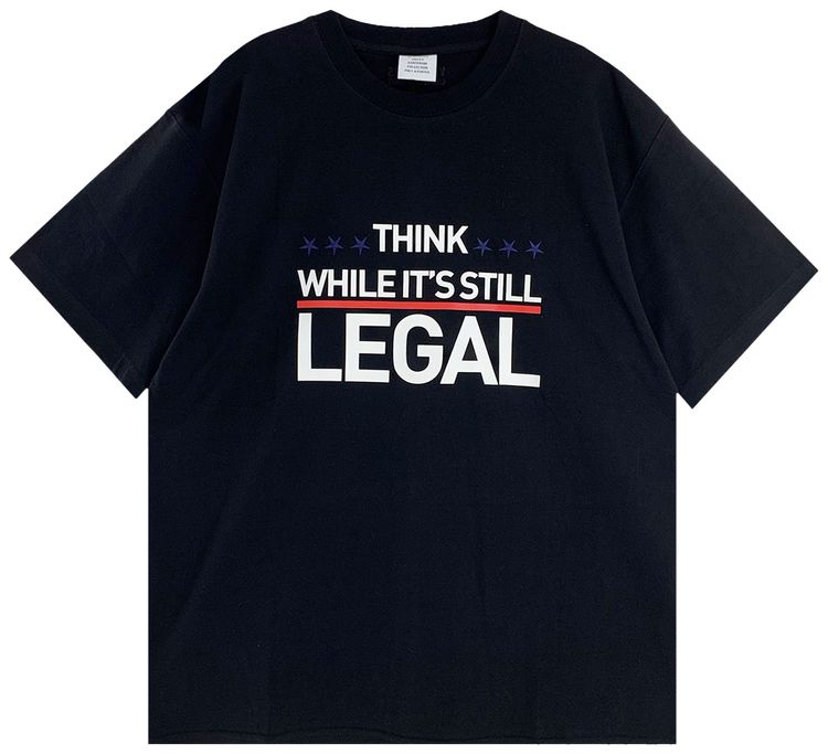Vetements Human Rights T Shirt Black