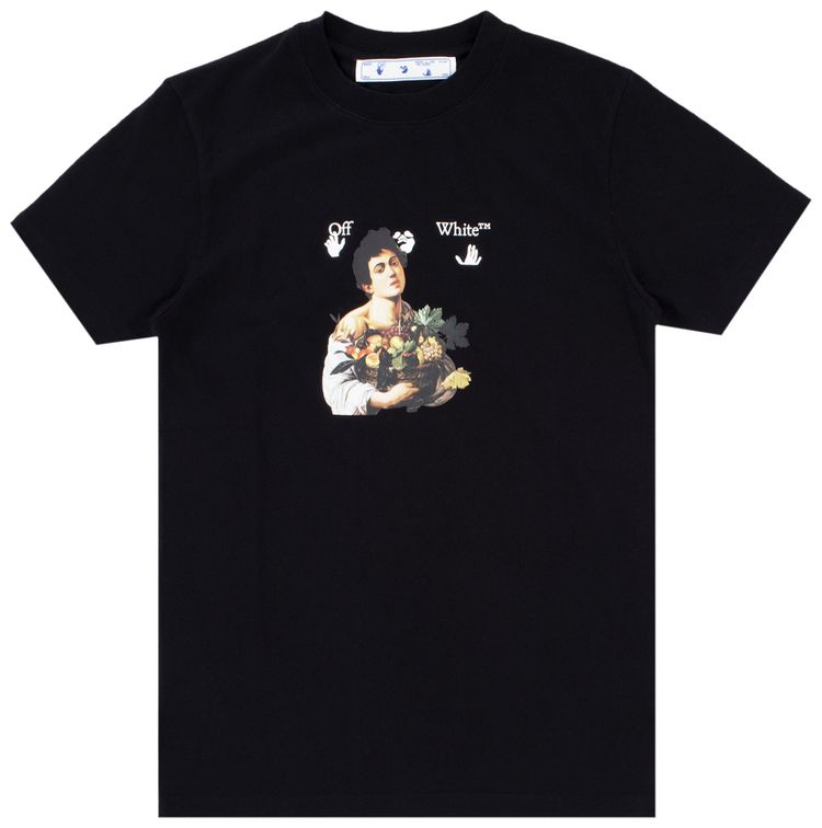 Off White Caravaggio Boy Slim Tee BlackWhite