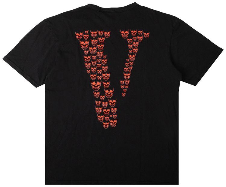 Vlone Skull T Shirt BlackRed
