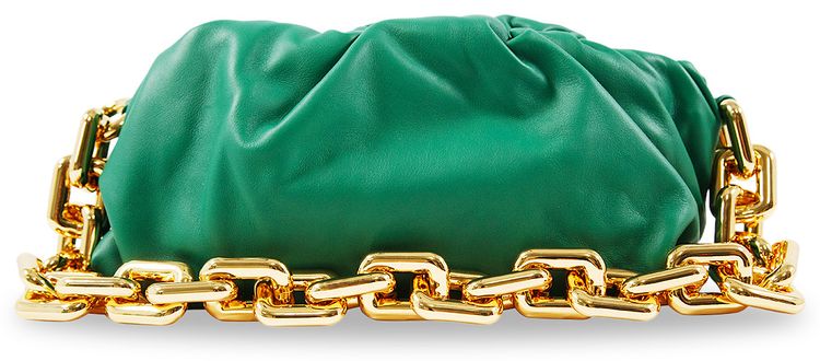 Bottega Veneta The Chain Pouch Racing GreenGold