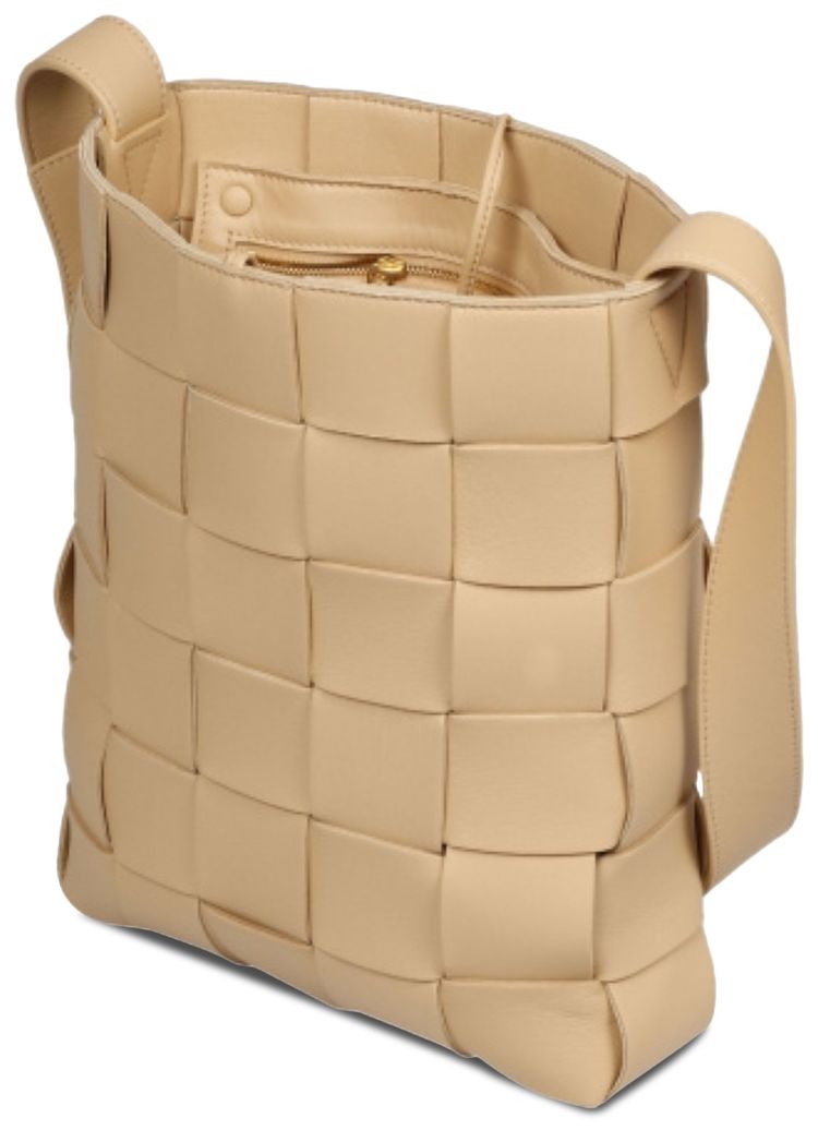 Bottega Veneta Cassette Messenger Bag AlmondGold