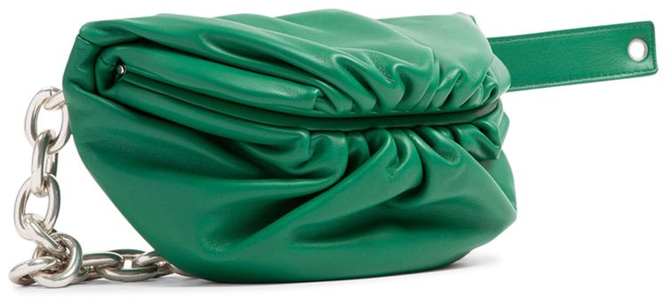 Bottega Veneta Mini The Pouch Belt Bag Racing GreenSilver