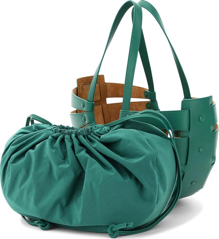 Bottega Veneta The Shell Bag Racing GreenGold