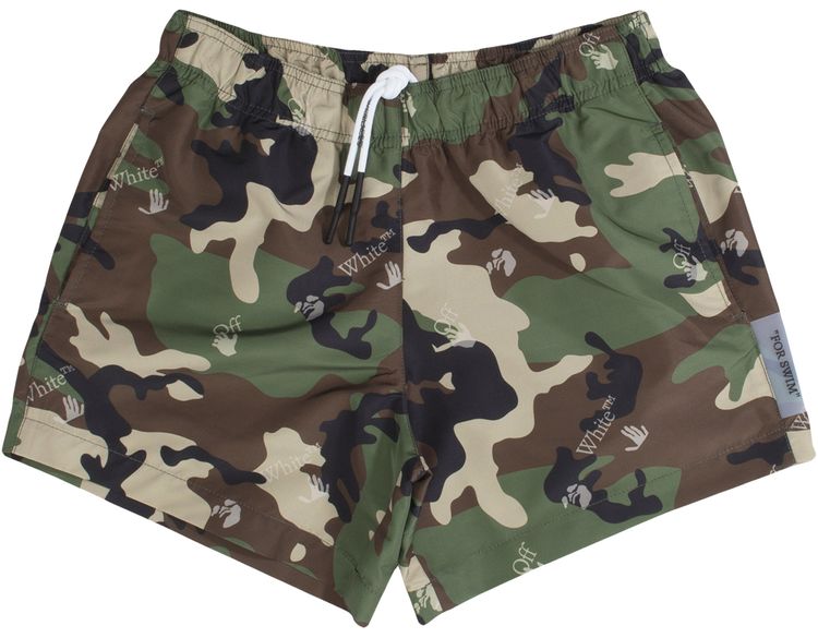 Off White Allover Camo Swimshort GreyCamo