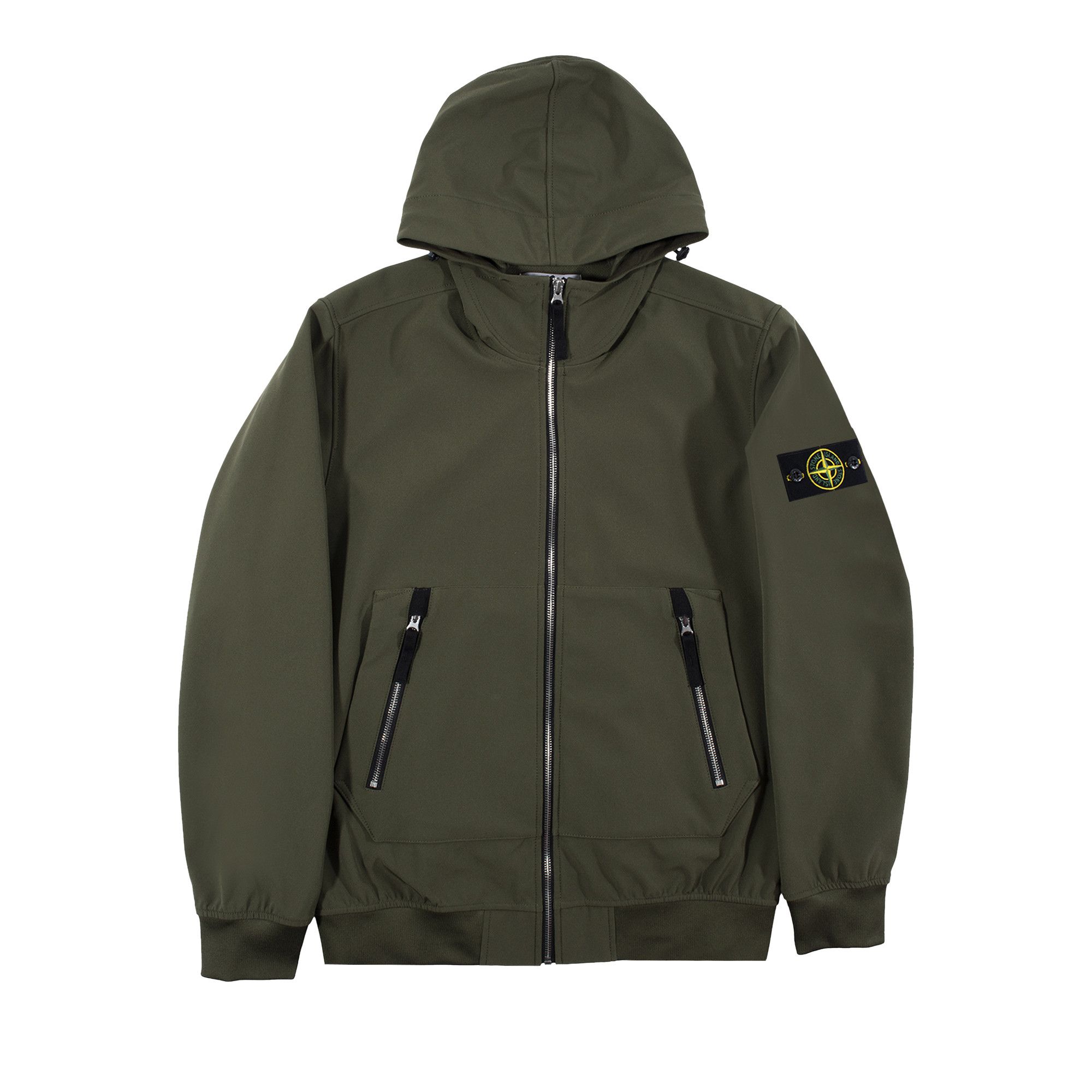 Stone island soft shell jacket olive new arrivals