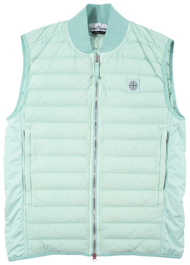 Stone Island Real Down Vest Aqua