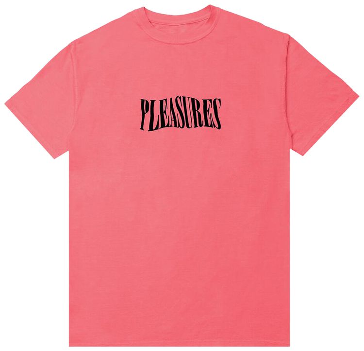 Pleasures Party Logo T Shirt Coral