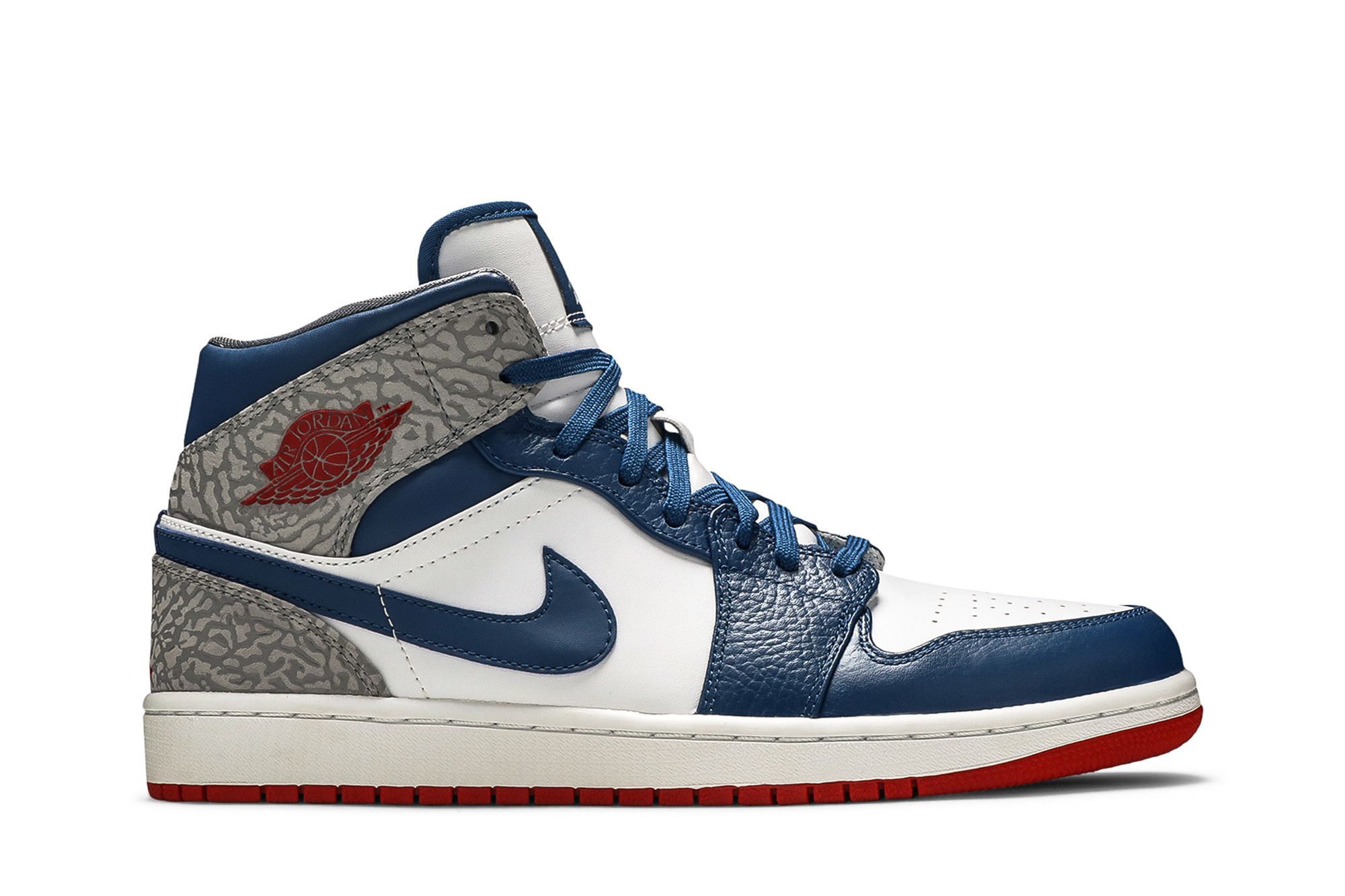 Buy Air Jordan 1 Mid True Blue 554724 107 GOAT