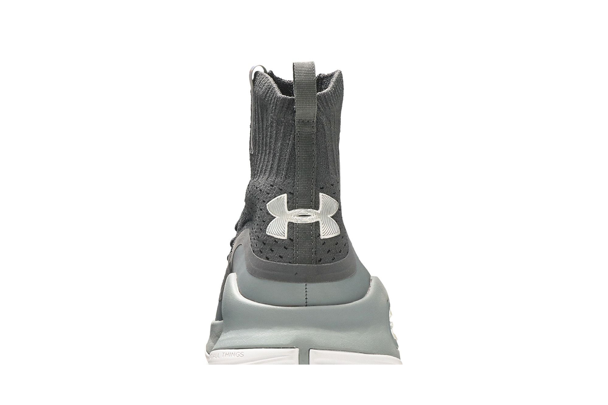 Curry 4 overcast grey top