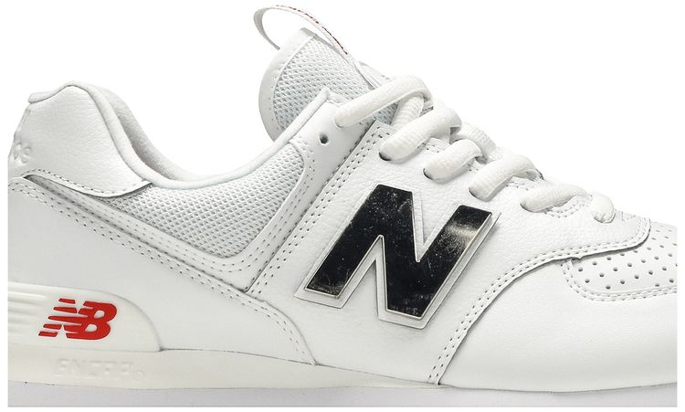 New Balance 574 Metallic   White Neo Flame