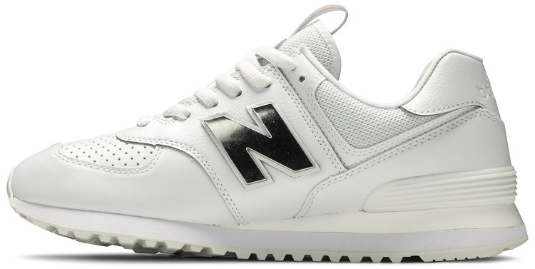 New Balance 574 Metallic   White Neo Flame
