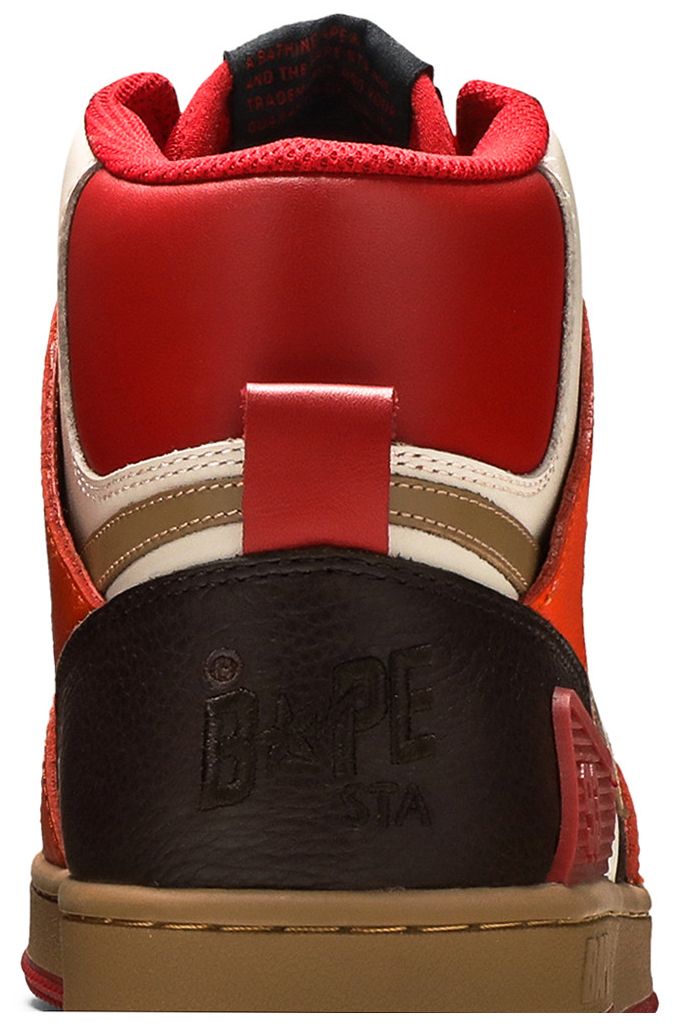 Bape Sta 93 HI Red Orange Light Sand