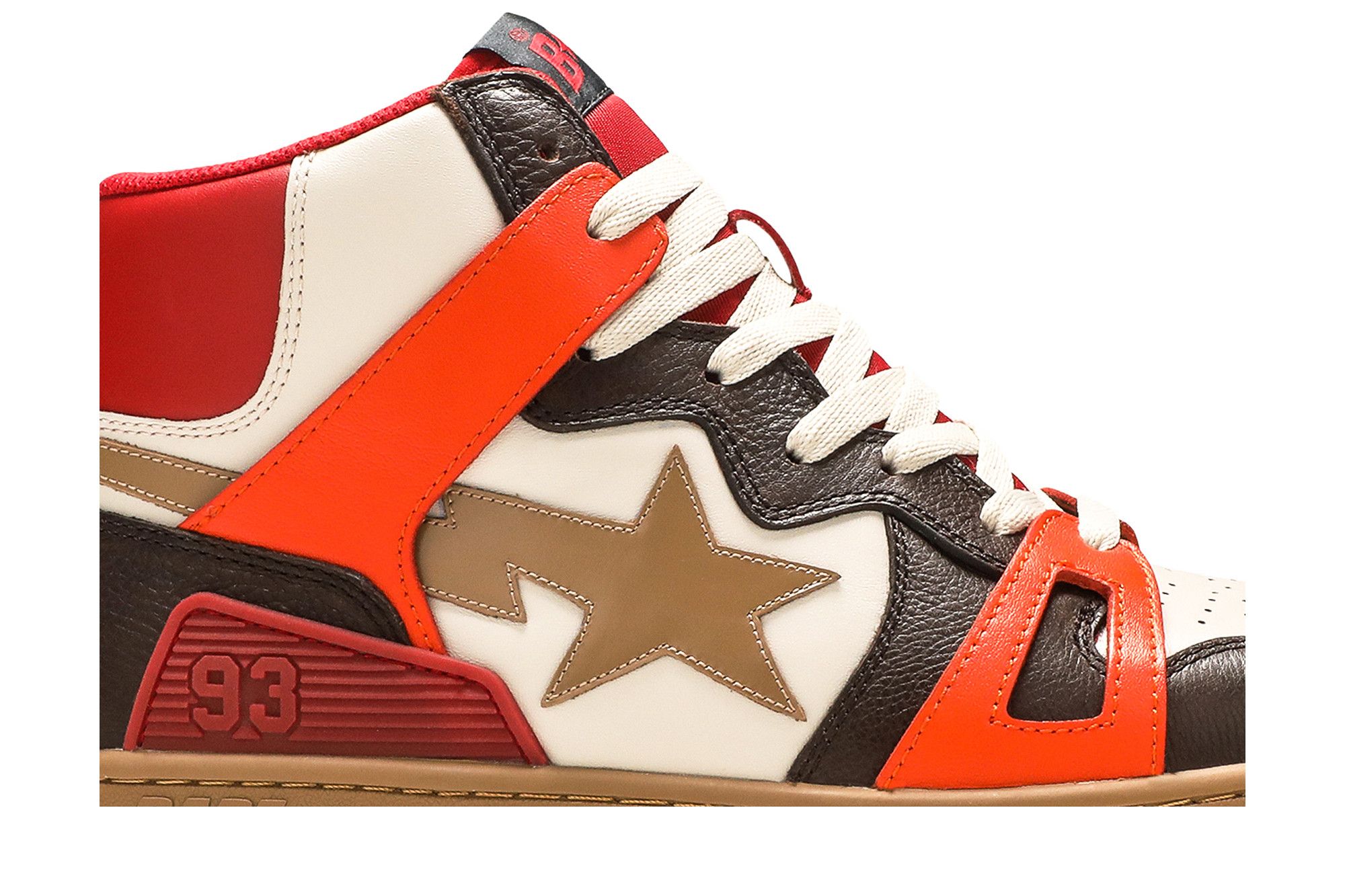 Buy Bape Sta 93 HI 'Red Orange Light Sand' - 001FWG701034X