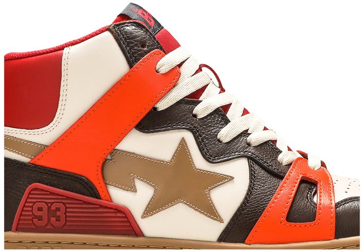 Bape Sta 93 HI Red Orange Light Sand