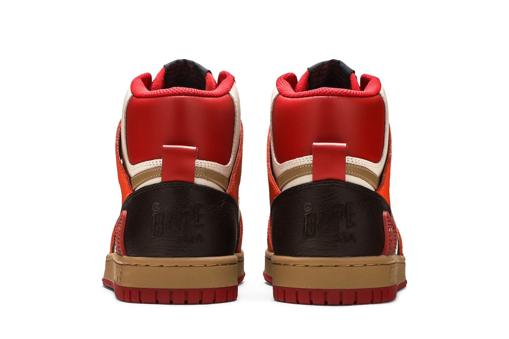Buy Bape Sta 93 HI 'Red Orange Light Sand' - 001FWG701034X