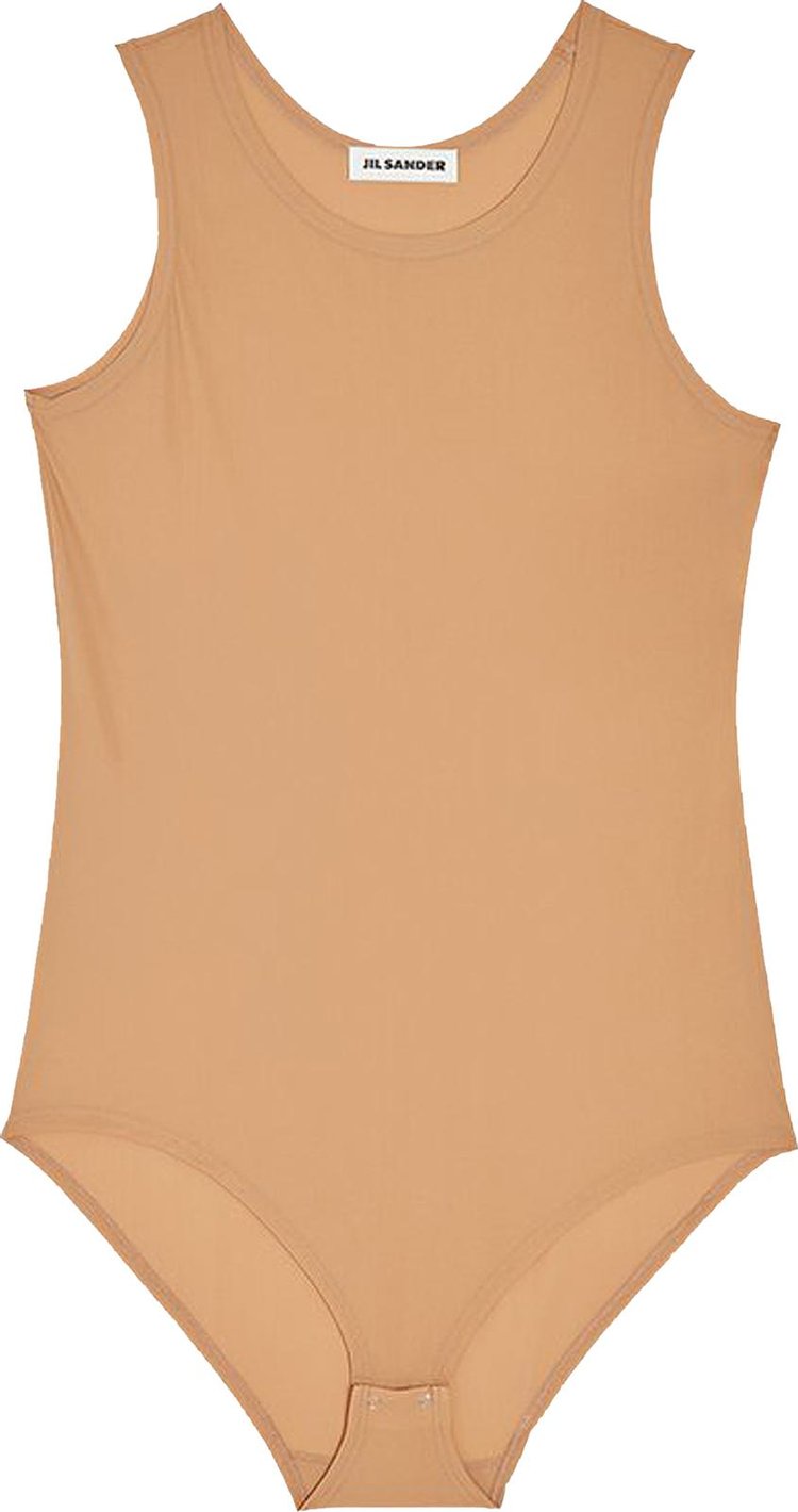 Jil Sander Round Neck Bodysuit Camel