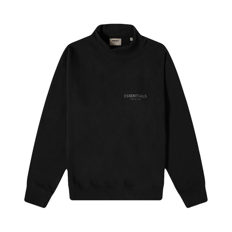 Buy Fear of God Essentials Pull-Over Mockneck 'Black' - 192SP212030F | GOAT