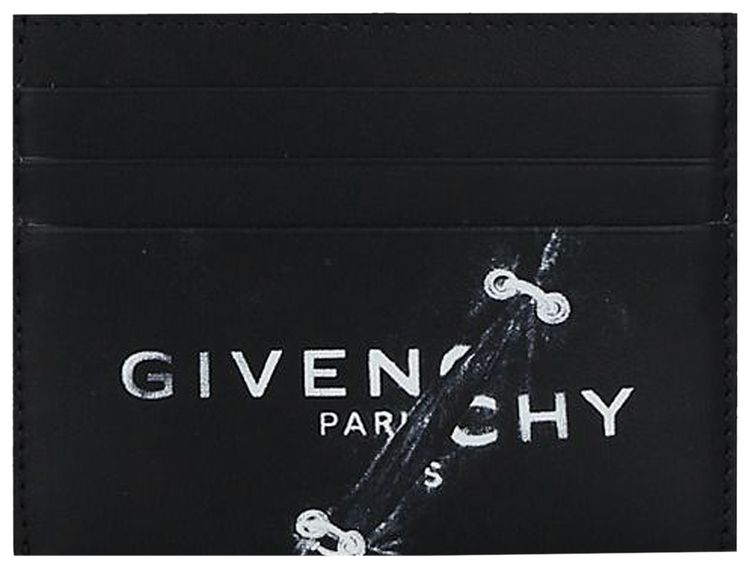 Givenchy Trompe Loeil Card Holder In Leather Black