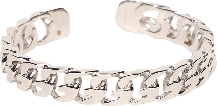 Givenchy G Chain Small Bangle Bracelet Silver