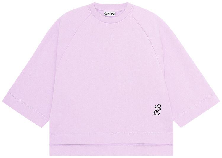 GANNI Isoli Oversized Raglan Sweatshirt Orchid