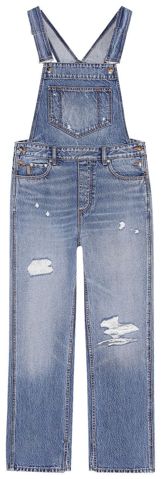 GANNI Overwashed Denim Overalls Denim