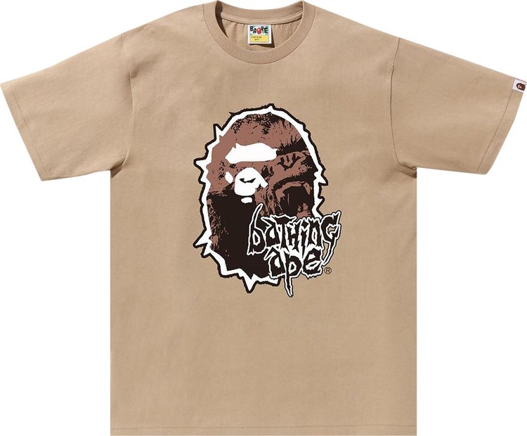 BAPE Mad Ape Head Tee Beige