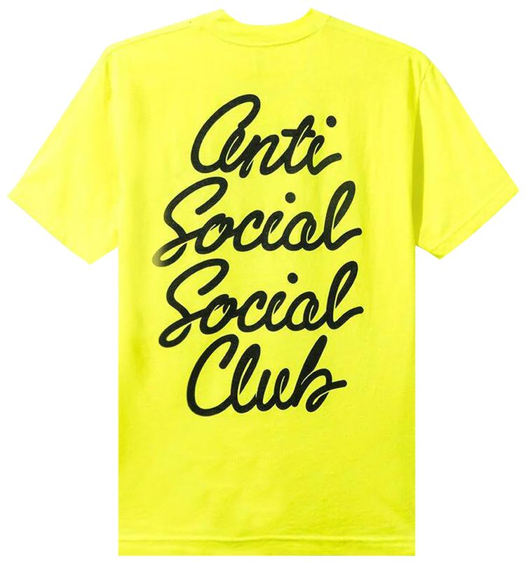 Anti Social Social Club Options Tee Neon Yellow
