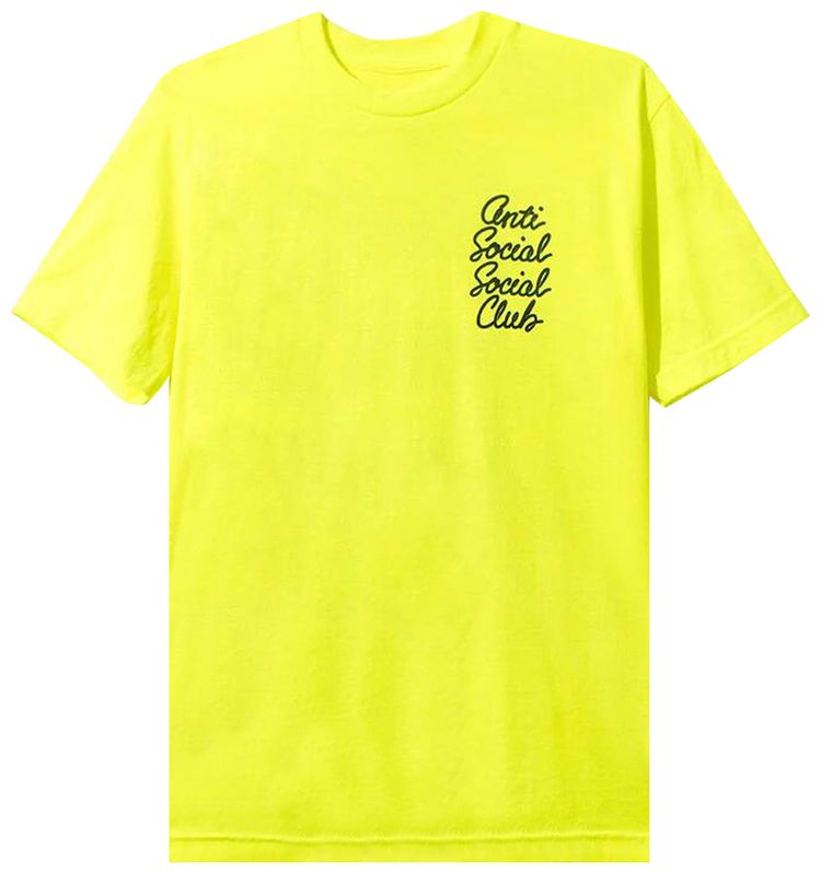 Anti Social Social Club Options Tee Neon Yellow