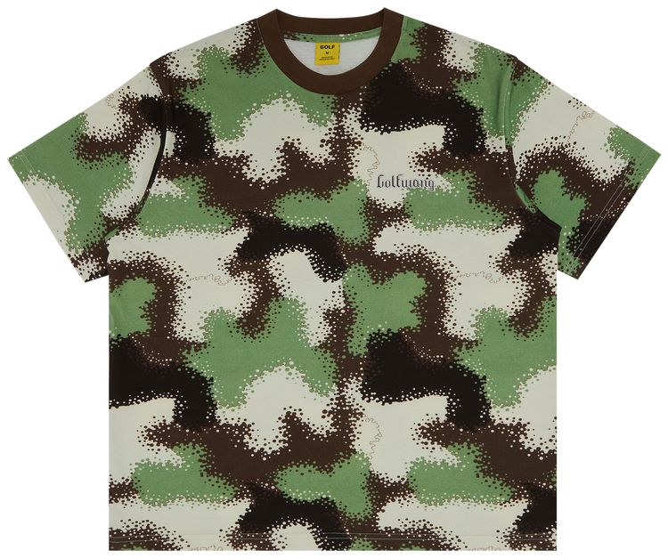 GOLF WANG Spray Camo Tee BrownGreenCream