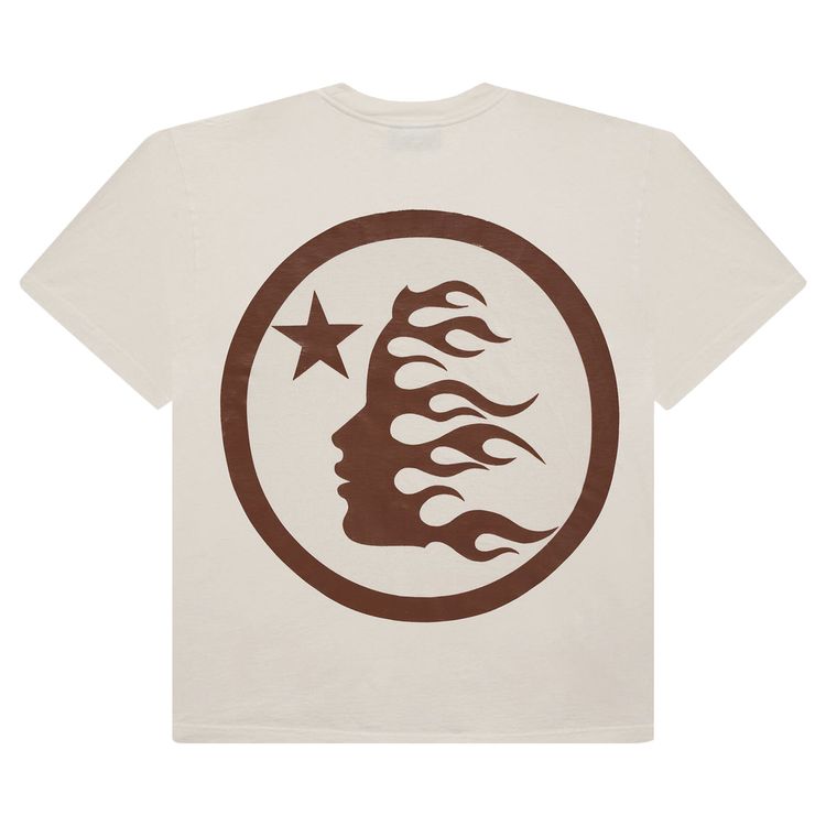 Hellstar Classic T Shirt Gel Print WhiteBrown