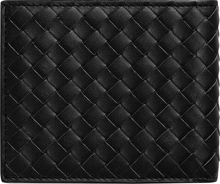 Bottega Veneta Intrecciato Piccolo Bi Fold Wallet Black