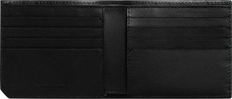 Bottega Veneta Intrecciato Piccolo Bi Fold Wallet Black