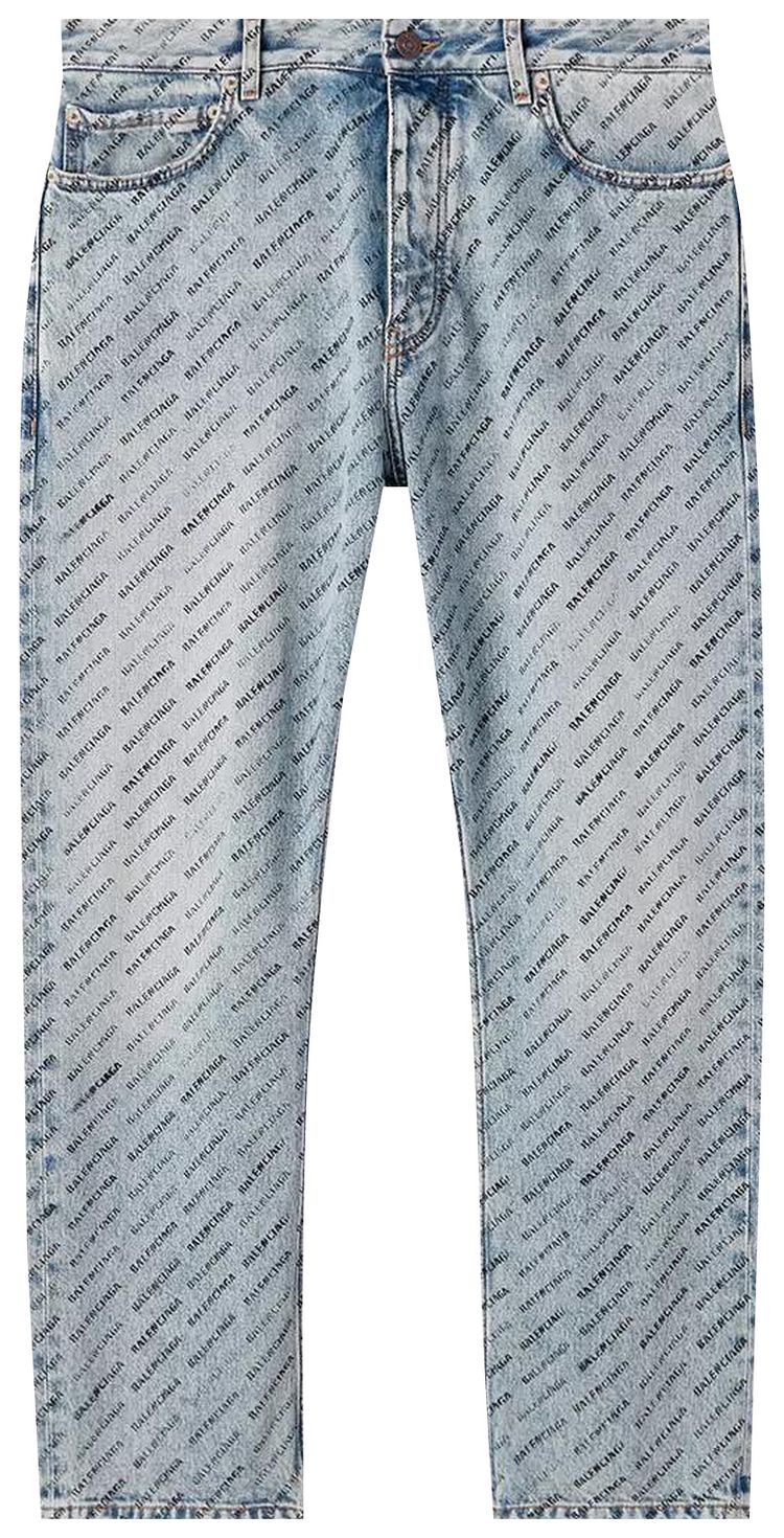 Balenciaga Buckle Loose Fit Pant Iced Blue