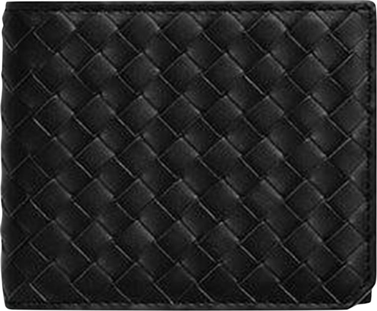 Bottega Veneta Intrecciato Piccolo Bi Fold Wallet Black