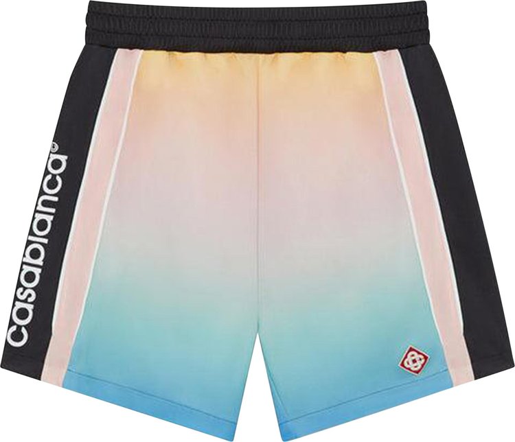 Casablanca Football Shorts Birdseye Mesh