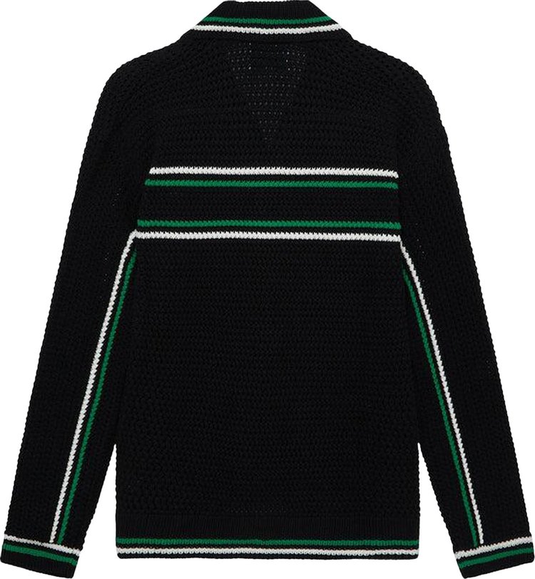 Casablanca Crochet Effect Tennis Shacket Black