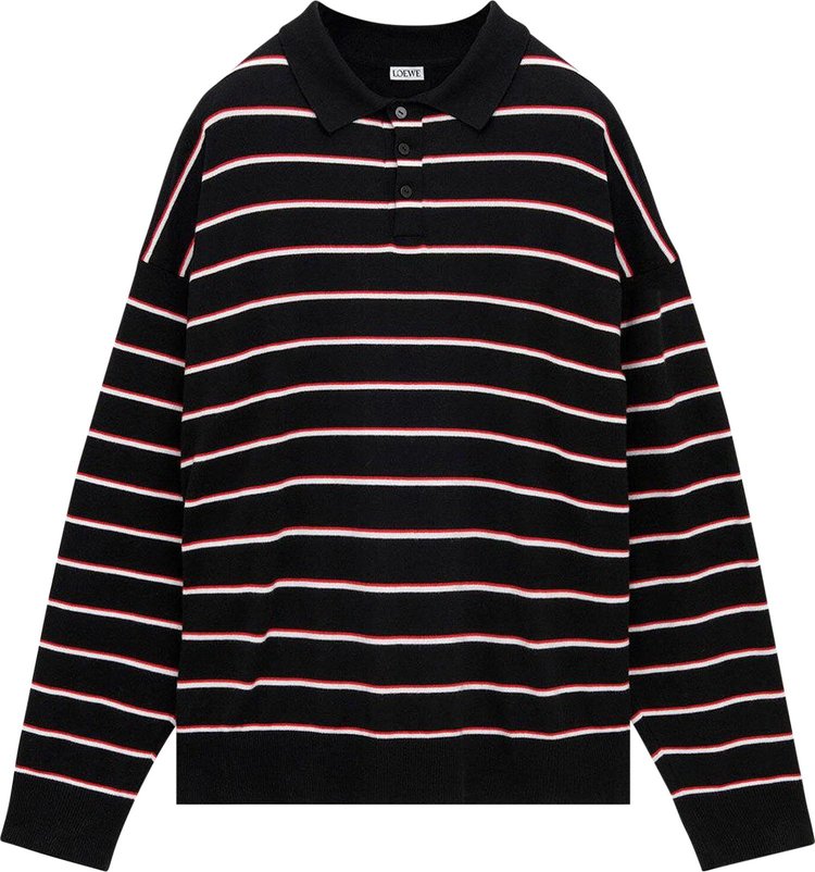 Loewe Polo Sweater BlackRedWhite