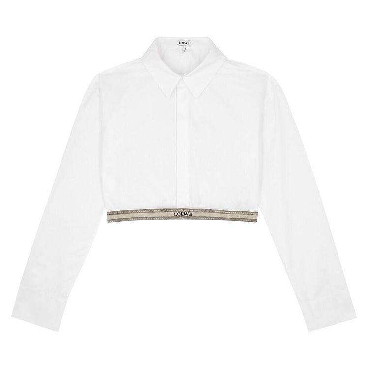 Loewe Cropped Shirt Optic White