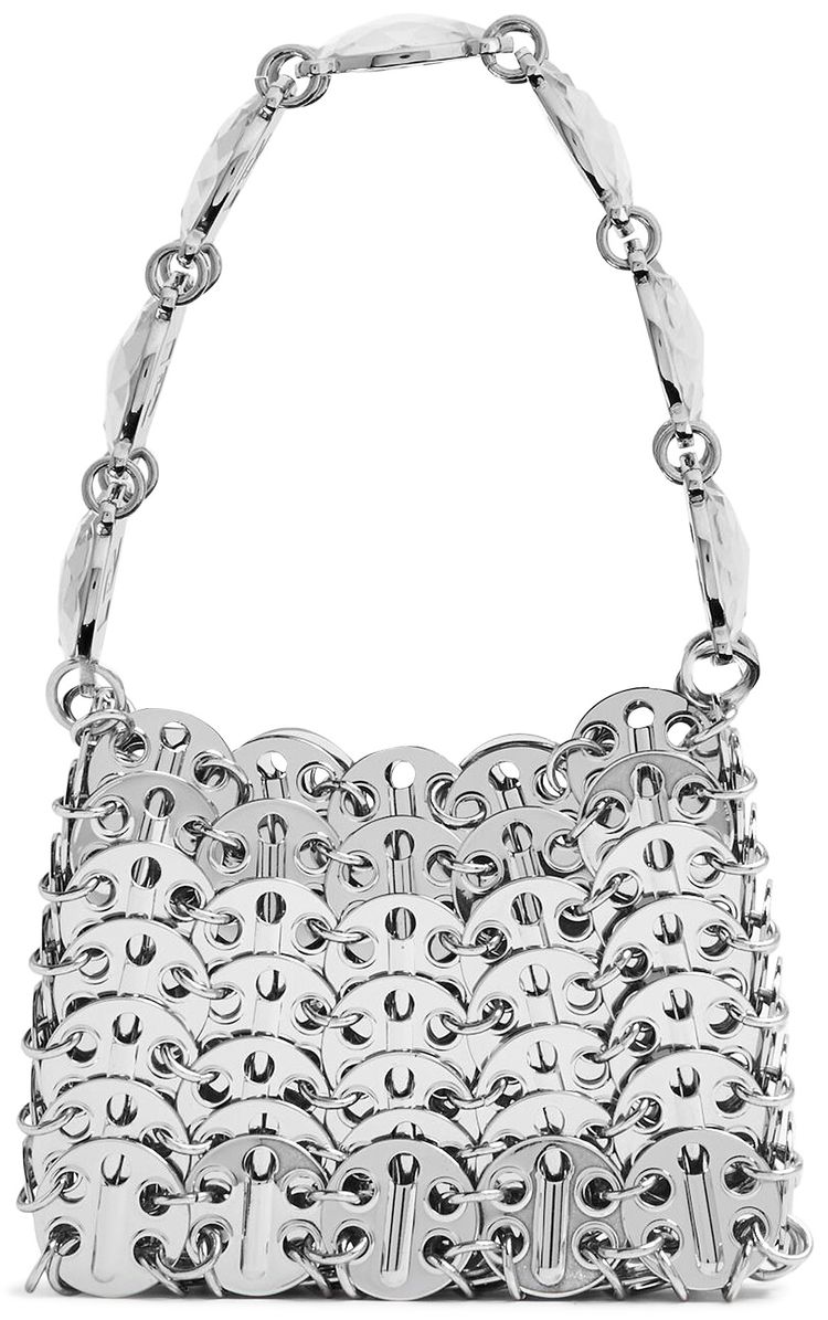 Rabanne 1969 Micro Mini Bag Silver