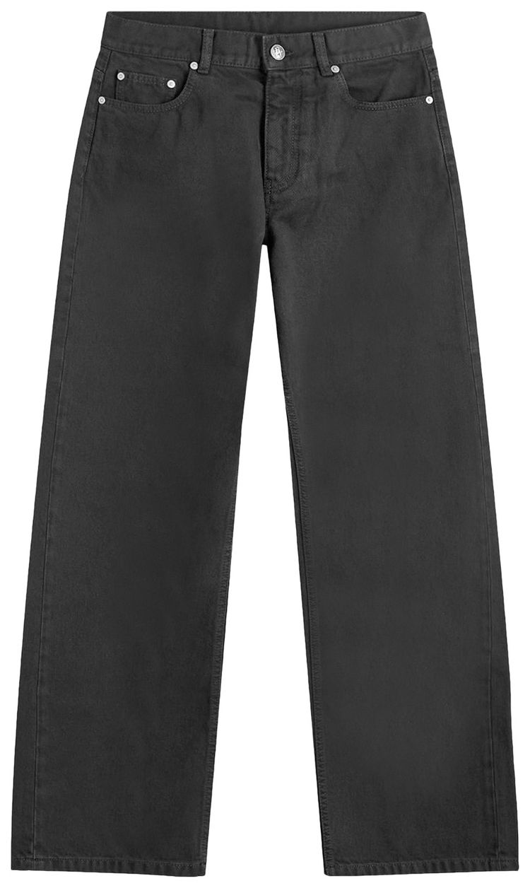 Palm Angels Monogram Loose Denim Pants Black